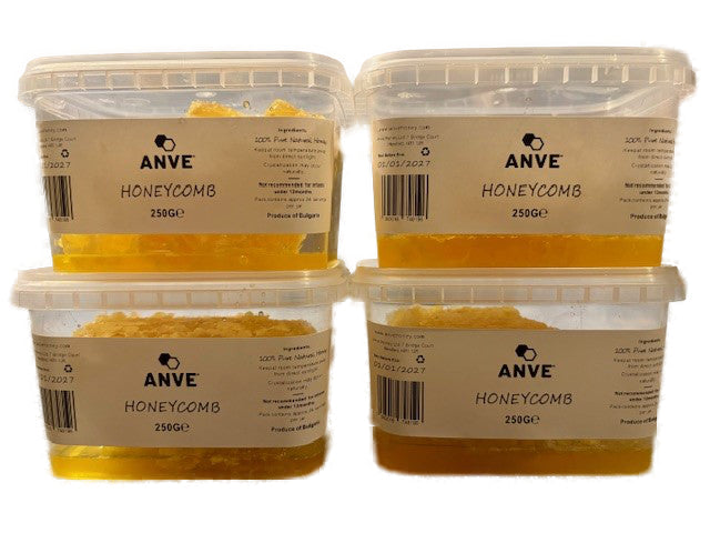 100% Real Raw Pure Organic Honeycomb 1KG Tub. Brand New Harvest.