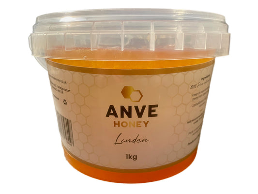 100% Real Raw Pure Organic Linden Honey 1KG Tub. Brand New Harvest.