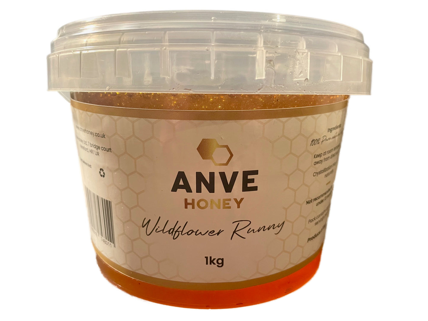 100% Real Raw Pure Organic Wildflower Honey 1KG Tub. Brand New Harvest.